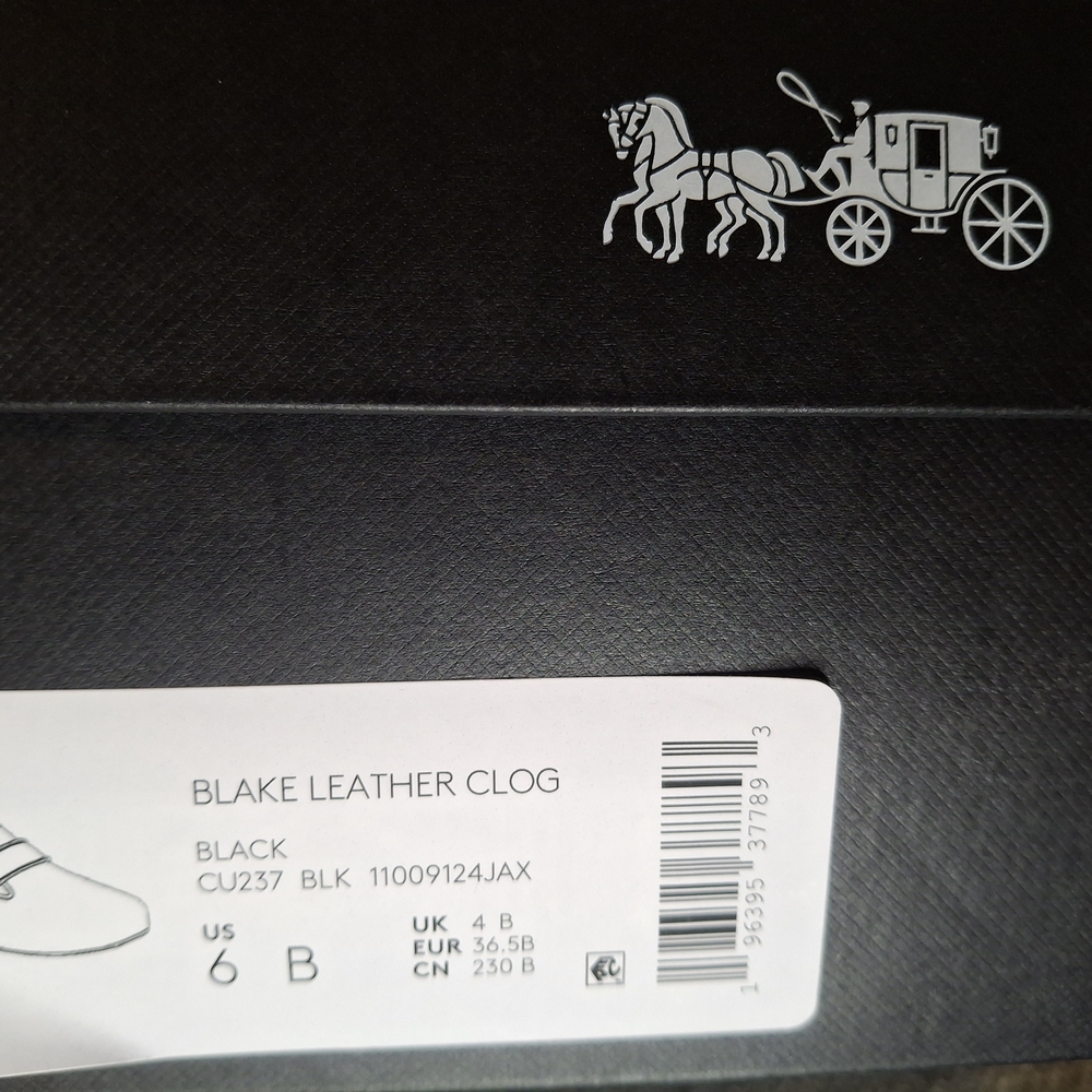 Coach Blake Leather Clog - Black